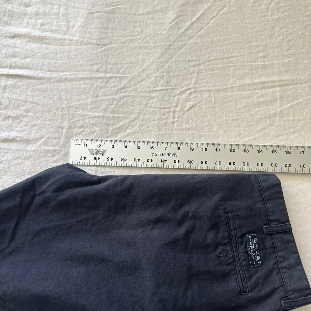 Polo Ralph Lauren Prospect Shorts Mens 38  Blue Cotton Classic Chino Flat Front‎